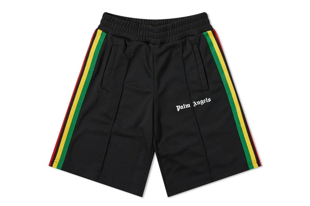 Palm Angels Exodus Track Shorts Black White – AyZed Clothing