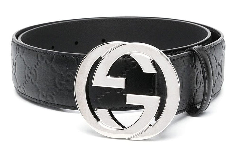 Gucci 4cm Logo-Debossed Leather Belt - Men - Black Belts
