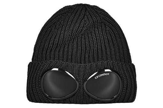 CP Company Goggle Knit Beanie Hat Black