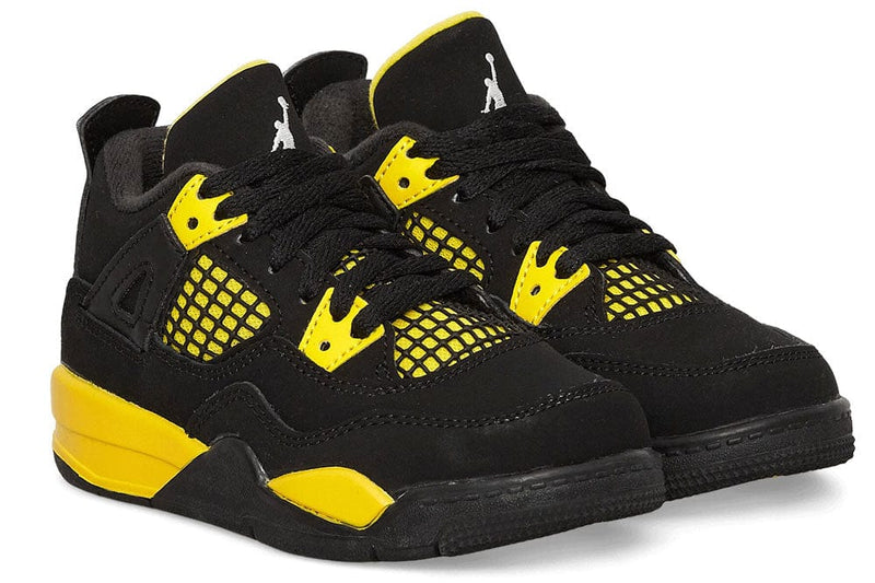 Nike Air Jordan 4 Retro Sneakers Black Tour Yellow (PS) – Clothing