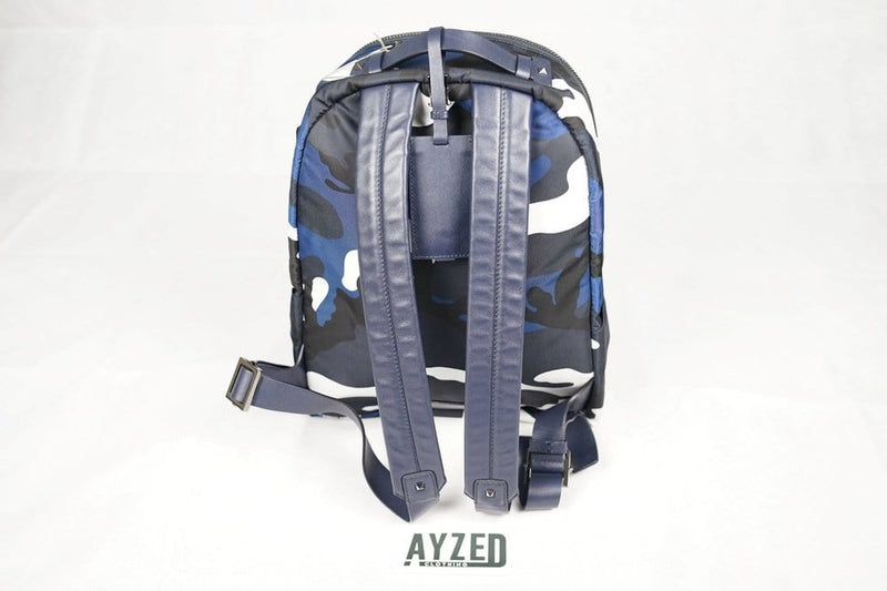 Valentino Bag Valentino Garavani Blue Camouflage Nylon Backpack