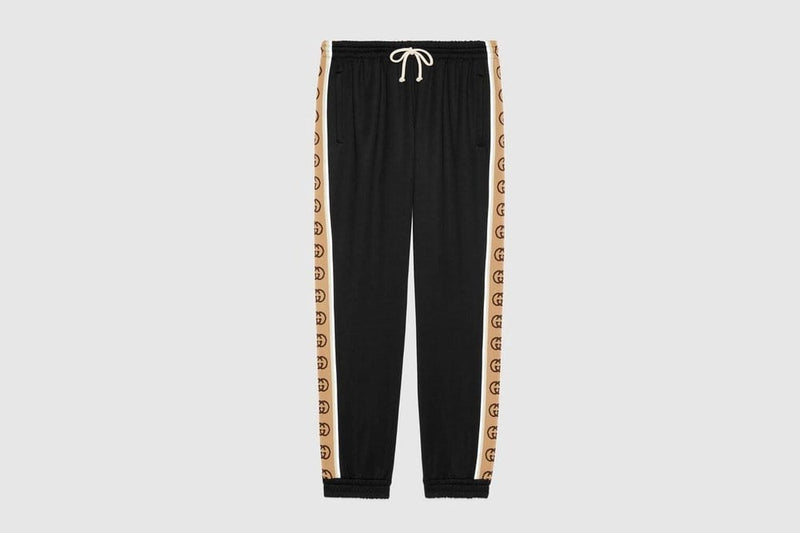Gucci Bottoms Gucci GG Oversize Technical Track Bottoms Black