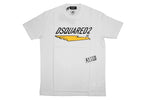 AyZed Clothing Dsquared2 T-Shirt Eagle Print White Yellow