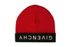 Givenchy Hat Givenchy Logo Reversible Beanie Hat Red & Black