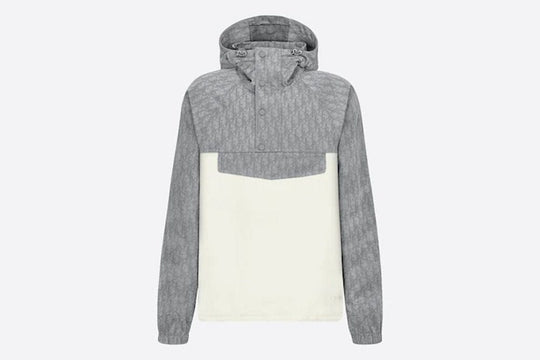 Christian Dior Oblique Hooded Anorak Jacket Grey