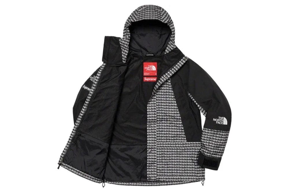 North face supreme hot sale jacket white