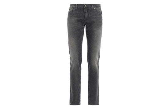 Dolce and Gabbana Stone Washed Grey Denim Stretch Jeans
