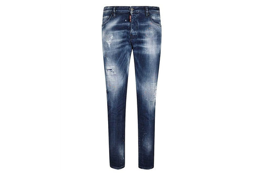Dsquared2 Cool Guy Orange Country Paint Splash Jeans Blue