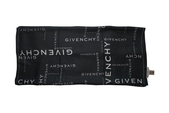 Givenchy Logo Printed Black Scarf