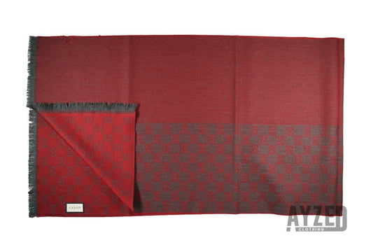 Gucci GG Red Jacquard Scarf