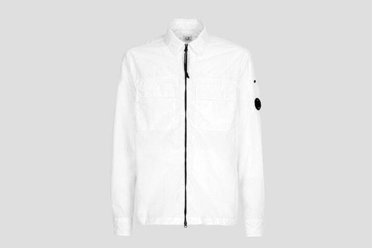 CP Company Taylon L Zipped Shirt Gauze White
