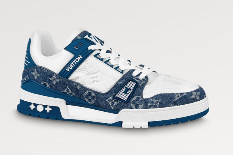 white and blue louis vuitton shoes