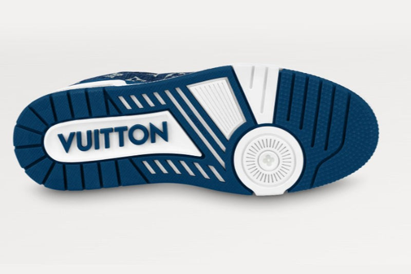 Louis Vuitton Trainer Low Monogram Denim Blue White 7UK (41)