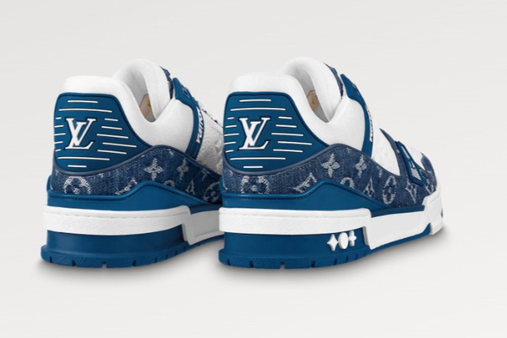 Louis Vuitton - LV womens squad trainer boots blue demin 