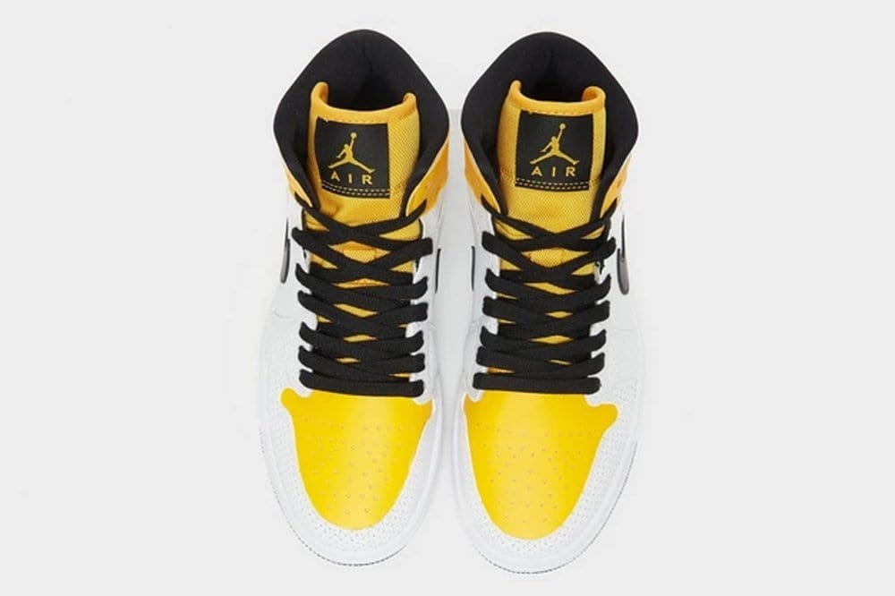 Nike Air Jordan 1 Mid White Black University Gold – AyZed Clothing