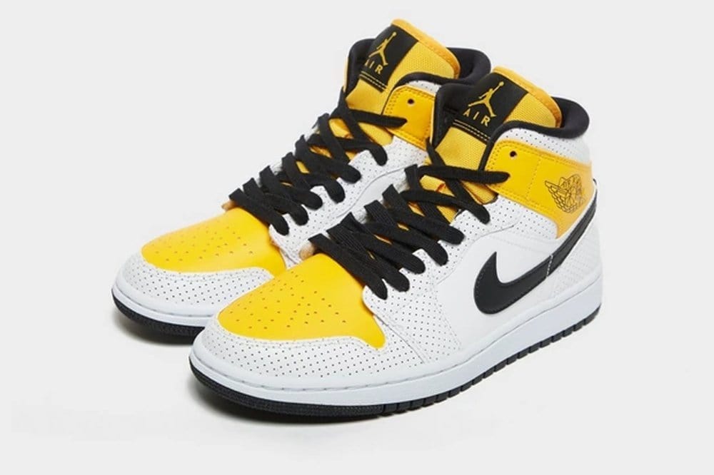Nike Air Jordan Mid White Black University Gold – AyZed Clothing