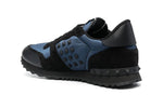 Valentino Shoes Valentino Garavani Navy Blue Rockrunner Sneaker