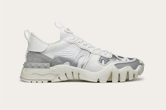 Valentino Garavani Rockrunner Plus White Camo Sneakers