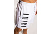 Amiri Shorts Amiri Vertical Logo Swim Shorts White