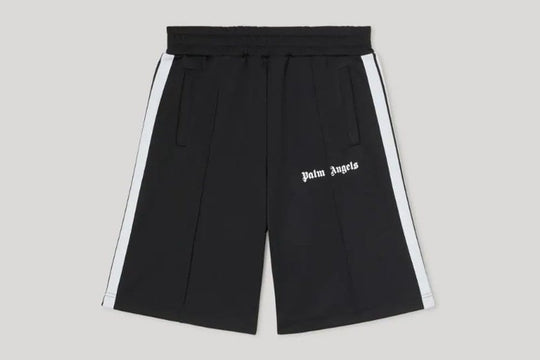 Palm Angels Track Shorts Black White