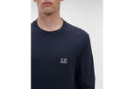 CP Company Sweatshirt CP Company Diagonal Raised Fleece Logo Sweatshirt Dark Blue