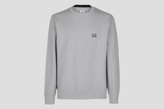 CP Company Diagonal Raised Fleece Logo Sweatshirt Grey