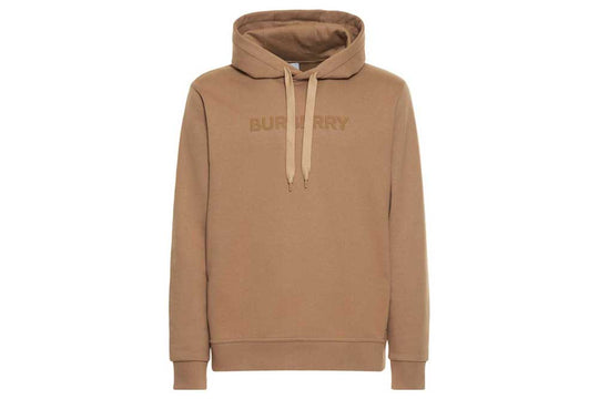 Burberry Ansdell Logo Cotton Jersey Hoodie Camel