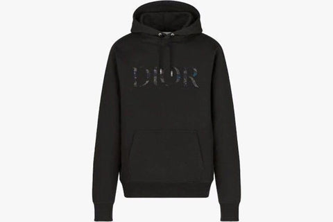 Christian Dior And Peter Doig Oversized Hooded Sweatshirt Black AyZed Clothing