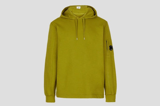 CP Company Light Fleece Pullover Hoodie Green