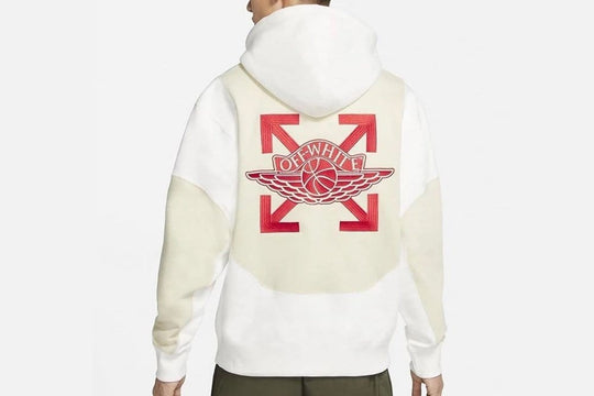 Off White X Jordan Hoodie Sail White