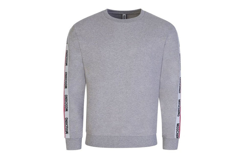 MOSCHINO Sweatshirts & Jumpers Moschino Tape Logo Shoulder Sweatshirt Grey