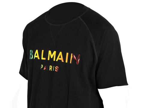 Balmain Holographic Logo Black T-Shirt