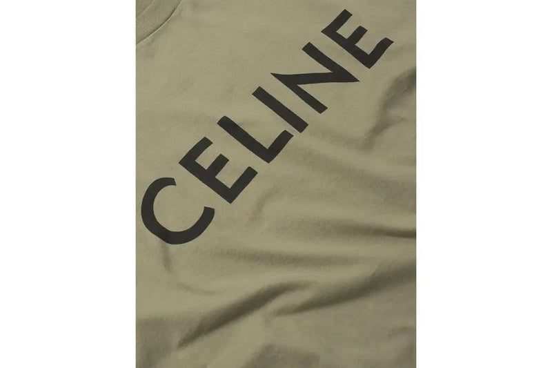 Celine T-Shirt Celine Loose T-Shirt In Cotton Jersey Green
