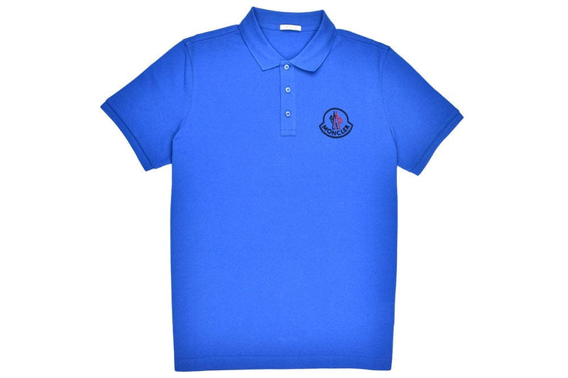 Moncler T-Shirt MONCLER LARGE LOGO POLO BLUE