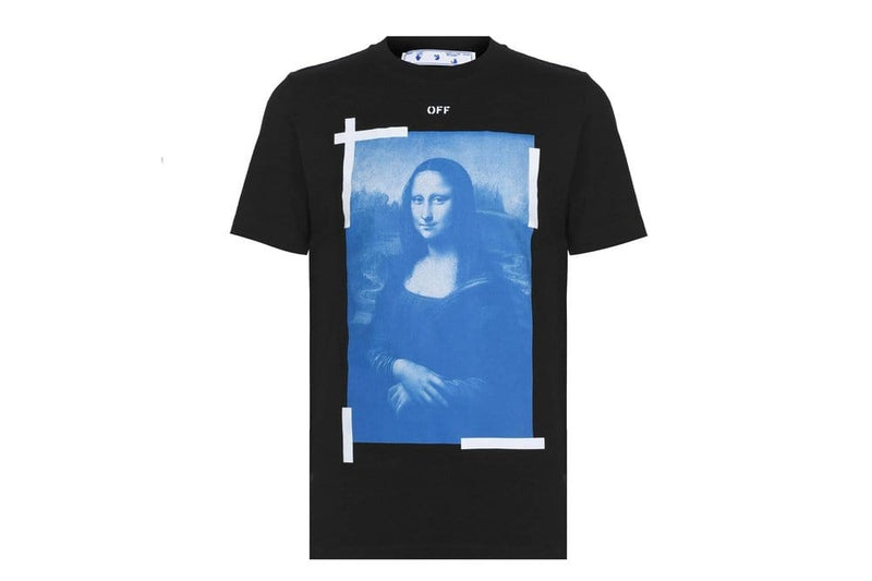 OFF White T-Shirt Off White Mona Lisa Graphic Print T-Shirt Black