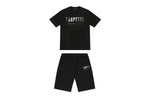 Trapstar T-Shirt Trapstar Chenille Decoded Short Set Black Green