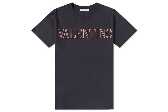 Valentino Neon Universe Logo T-Shirt Dark Navy
