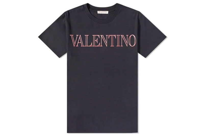 Valentino T-Shirt Valentino Neon Universe Logo T-Shirt Dark Navy