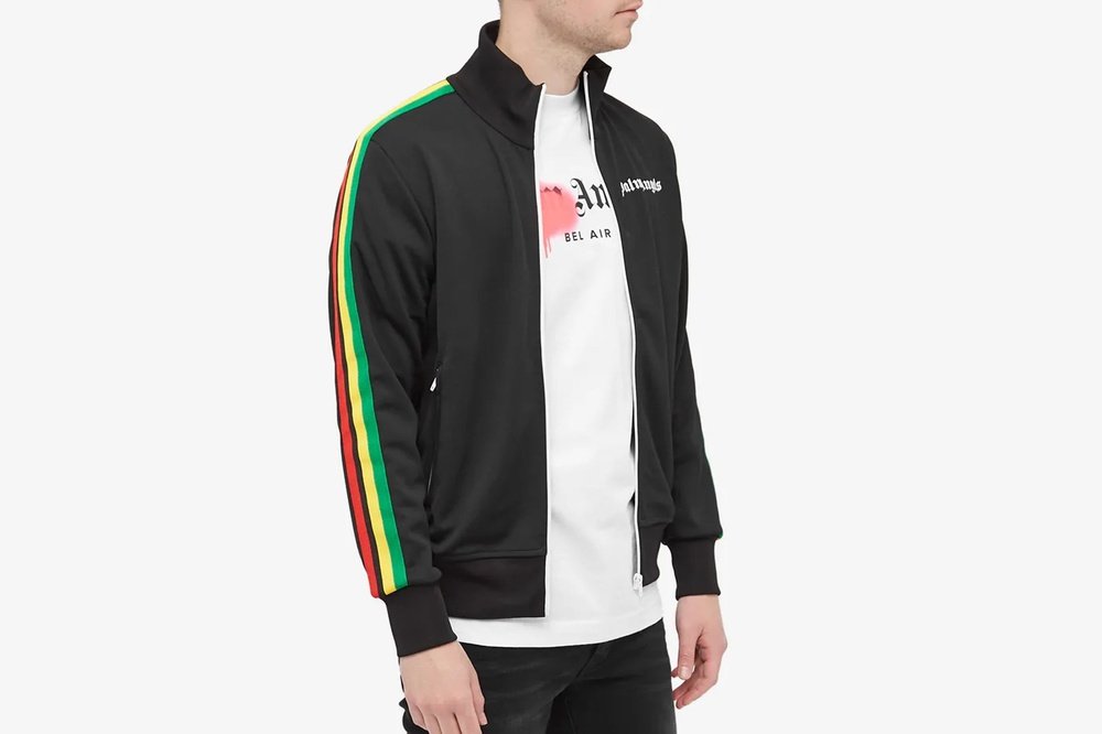 Palm Angels Exodus Classic Track Jacket Black White – AyZed Clothing